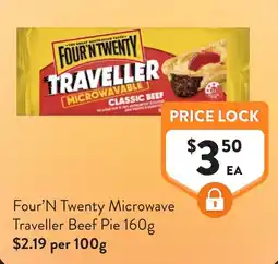 Foodworks Four'n Twenty Microwave Traveller Beef Pie offer