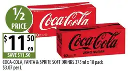 Supabarn Coca-Cola, Fanta & Sprite Soft Drinks offer