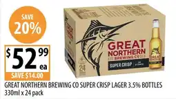 Supabarn Great Northern Brewing Co Super Crisp Lager offer