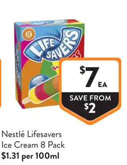 Foodworks Nestlé Lifesavers Ice Cream 8 Pack offer