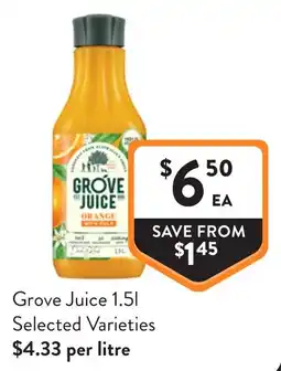 Foodworks Grove Juice Orange offer