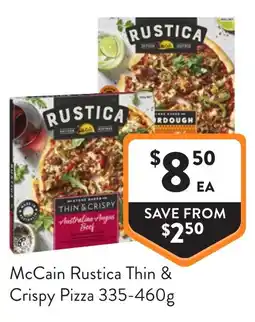 Foodworks McCain Rustica Thin & Crispy Pizza offer