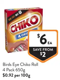 Foodworks Birds Eye Chiko Roll offer