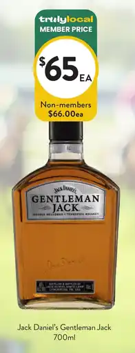Foodworks Jack Daniel's Gentleman Jack offer
