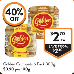 Foodworks Golden Crumpets offer