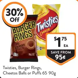 Foodworks Twisties Burger Rings offer