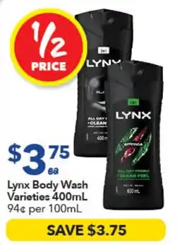 Ritchies Lynx Body Wash Varieties offer