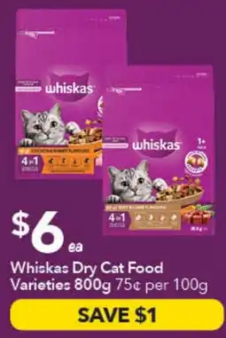 Ritchies Whiskas Dry Cat Food Varieties offer