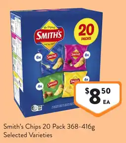 Foodworks Smith's Chips 20 Pack Selected Varieties offer