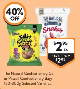 Foodworks The Natural Confectionery Co. or Pascal Confectionery Bags offer