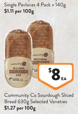 Foodworks Community Co Sourdough Sliced Bread offer