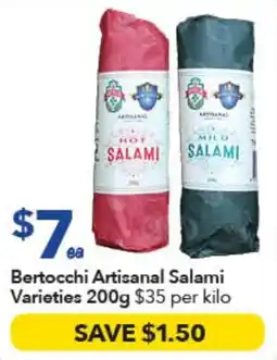Ritchies Bertocchi Artisanal Salami Varieties offer