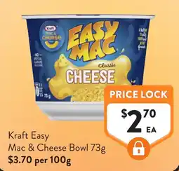 Foodworks Kraft Easy Mac & Cheese Bowl offer