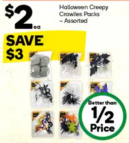 Woolworths Halloween Creepy Crawlies Packs - Assorted offer