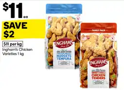 Woolworths Ingham's Chicken Varieties offer