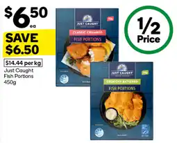 Woolworths Just Caught Fish Portions offer