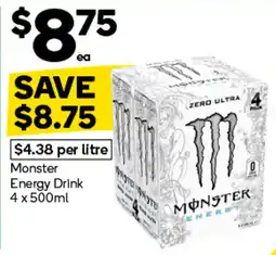 Woolworths Monster Energy Drink offer
