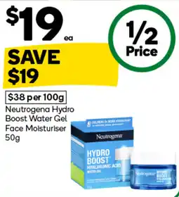 Woolworths Neutrogena Hydro Boost Water Gel Face Moisturiser offer