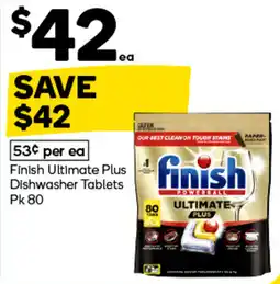 Woolworths Finish Ultimate Plus Dishwasher Tablets offer