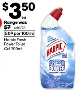 Woolworths Harpic Fresh Power Toilet Gel offer
