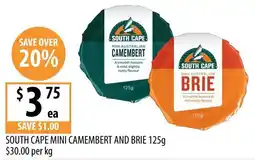 Supabarn South Cape Mini Camembert and Brie offer