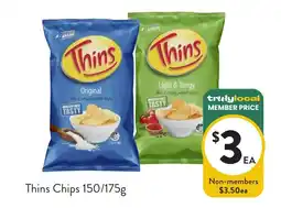 Foodworks Thins Chips offer
