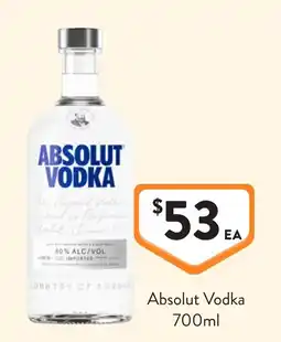 Foodworks Absolut Vodka offer