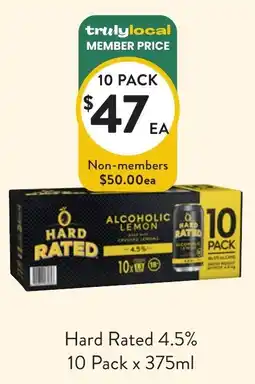 Foodworks Hard Rated Alcoholic Lemon offer