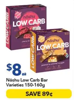 Ritchies Nōshu Low Carb Bar Varieties offer