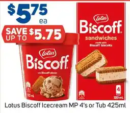 Foodland Lotus Biscoff Icecream offer