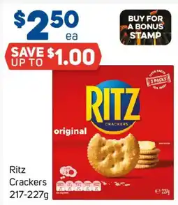 Foodland Ritz Crackers offer