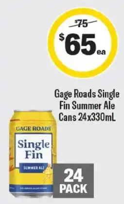 Liquorland Gage Roads Single Fin Summer Ale offer