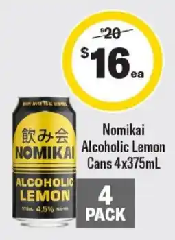Liquorland Nomikai Alcoholic Lemon offer