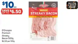 Foodland D'Orsogna Premium Streaky Bacon offer