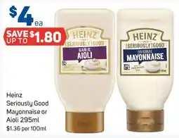 Foodland Heinz Seriously Good Mayonnaise or Aioli offer