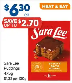 Foodland Sara Lee Puddings offer