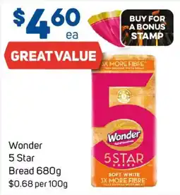 Foodland Wonder 5 Star Bread offer