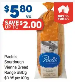 Foodland Paolo's Sourdough Vienna Bread offer