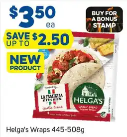 Foodland Helga's Wraps offer