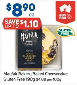 Foodland Mayfair Bakery Baked Cheesecakes Gluten Free offer