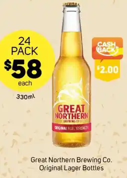 Foodland Great Northern Brewing Co. Original Lager Bottles offer