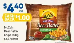 Foodland McCain Beer Batter Chips offer