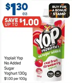 Foodland Yoplait Yop No Added Sugar Yoghurt offer