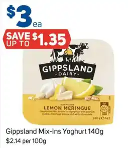 Foodland Gippsland Mix-Ins Yoghurt offer