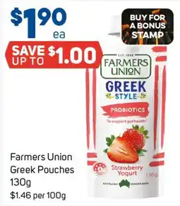 Foodland Farmers Union Greek Pouches offer