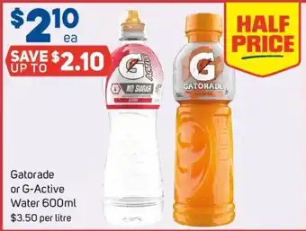 Gatorade or G-Active Water