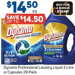 Foodland Dynamo Professional Laundry Liquid or Capsules offer