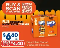 Foodland Fanta orange mini cans offer