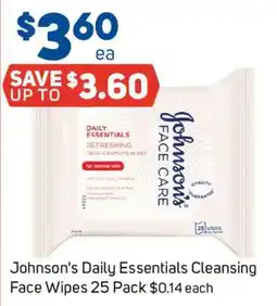 Foodland Johnson's Daily Essentials Cleansing Face Wipes offer