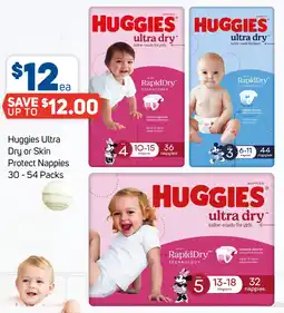 Foodland Huggies Ultra Dry or Skin Protect Nappies offer